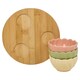 image 7 of Ceramic Bowl Set Flower Shape Pastel Serving Modern Dish Set | Multi | Multicoloured | 4 Pcs | 1