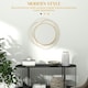 image 3 of HOMCOM Metal Wall Art 65cm Round Mirror for Living Room Dining Room Gold Tone