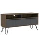 image 2 of Core Products Vegas, Wide Screen TV Rack With 4 Doors H60.6cm x W123.5cm x D38.6cm Brown