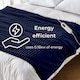 image 6 of Waffle Shaped Electric Blanket Heated Fleece Over blanket Throw Machine Washable Remote Timer Control Heat Settings | Blue | Navy