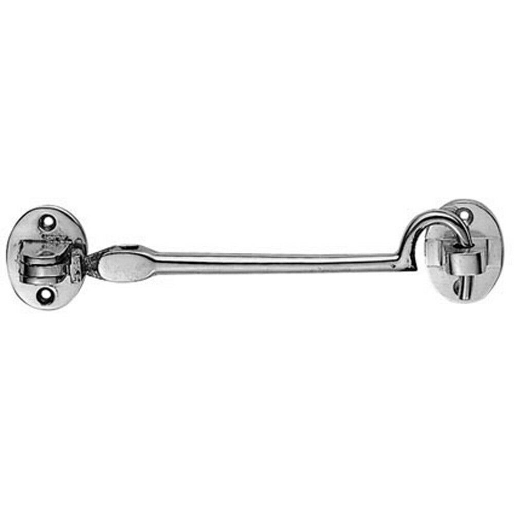 Loops Lightweight Cabin Hook & Eye Polished Chrome 102mm Arm Cabinet Hatch Lock