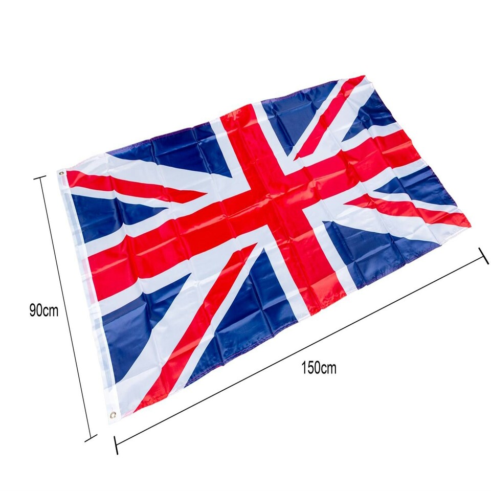 image 1 of 3Pcs Union Jack Flag - 5x3ft With Eyelets Multi
