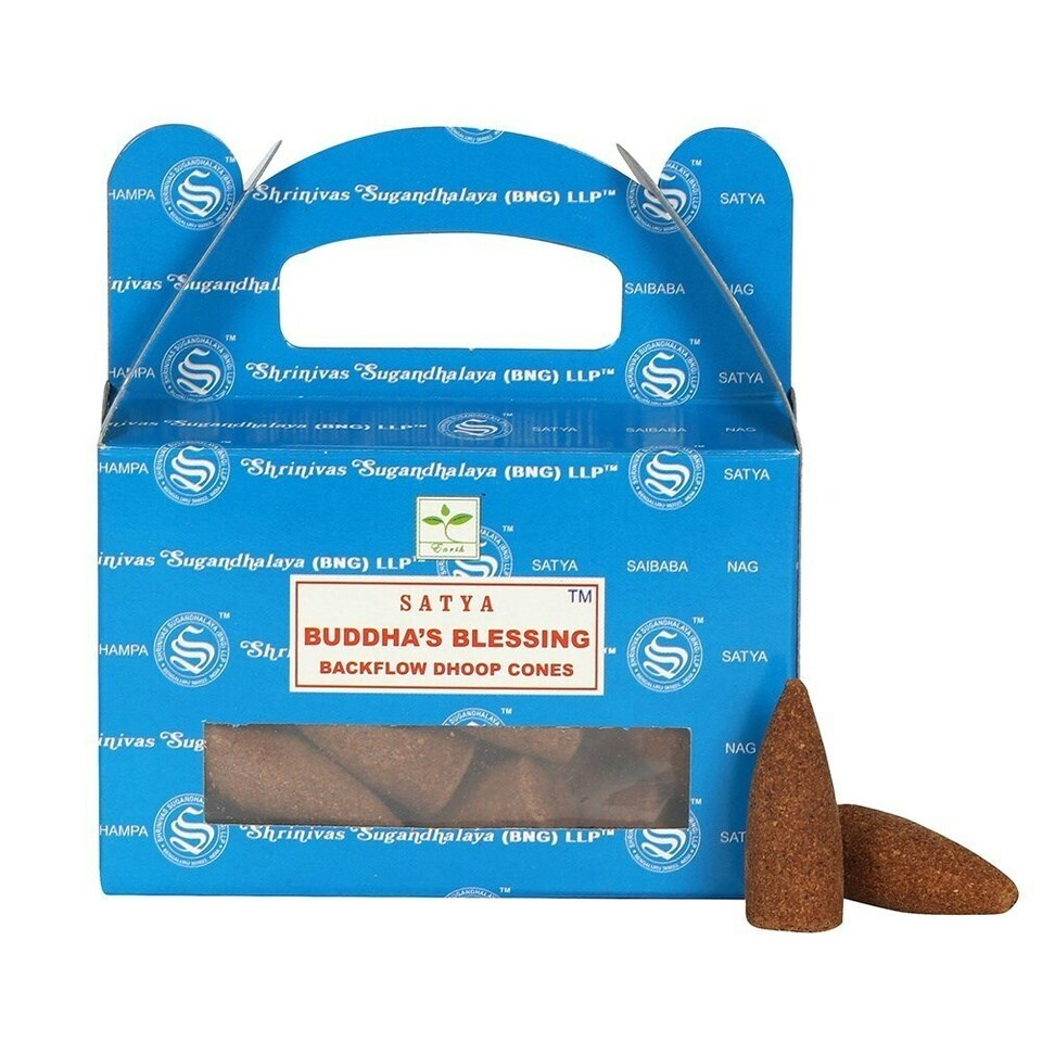 image 1 of Satya Buddhas Blessing Backflow Incense Cones (Pack Of 144) - Blue - One Size