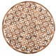 image 4 of Inlay Acacia Wood Floral Side Table Brown