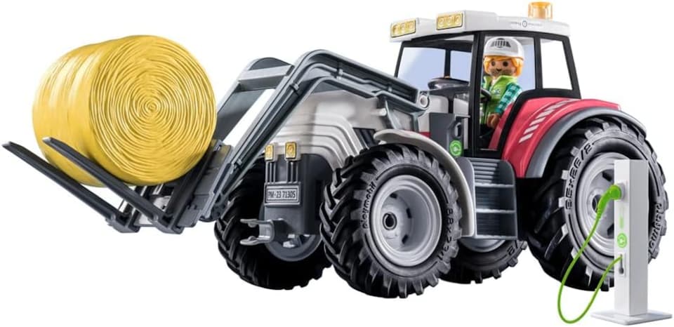 image 1 of Large Tractor with Hay Bales