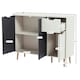 image 3 of Vida Designs 3 Door 1 Drawer Sideboard Buffet Cabinet Storage, White & Grey