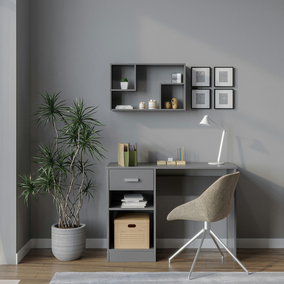 image 1 of Modular Wall Mounted Shelf Unit Grey | Unit Colour: Grey