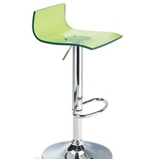 Wye Transparent Acrylic Adjustable Breakfast Bar Stool Green Green