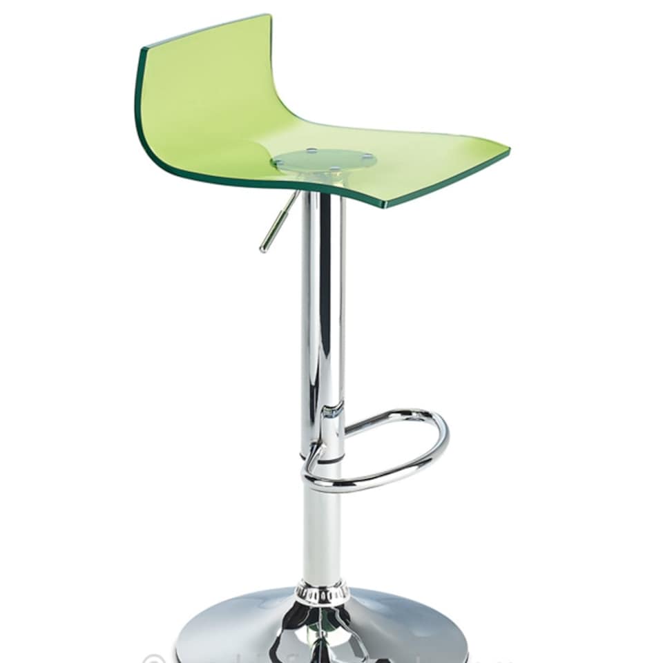 Wye Transparent Acrylic Adjustable Breakfast Bar Stool Green Green