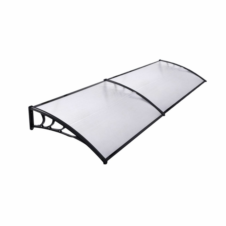 image 1 of Living and Home Window Door Awning Canopy with Brackets - 190cm Clear