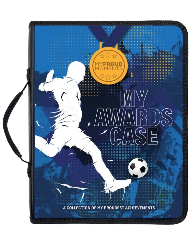 image 1 of My Proud Moments Medal & Certificate Case - Football
