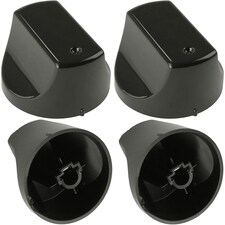 SPARES2GO Black Control Knob Switch for Hotpoint Hot-Ari DH53K DH53KS DH93CK MH99.1 SH31K SH33K SH33KS Oven Cooker (Pack of 4) DH53K DH53KS DH93CK