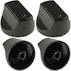 image 1 of SPARES2GO Black Control Knob Switch for Hotpoint Hot-Ari DH53K DH53KS DH93CK MH99.1 SH31K SH33K SH33KS Oven Cooker (Pack of 4) DH53K DH53KS DH93CK