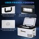 image 7 of Outsunny 12V Portable Car Refrigerator with Inner LED Light Indoor Outdoor, 25L