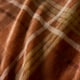 image 4 of OHS Autumnal Check Print Soft Cosy Warm Plush Fleece Duvet Cover and Pillowcase Bedding Set Orange | Rust | Super King