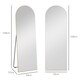 image 5 of HOMCOM Arched Full Length Mirror, 50  150cm Wall Mounted, Leaning, Free Standing Full Body Mirror, Frameless, for Living Room, Bedroom, Gold Tone