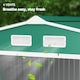 image 8 of Outsunny 9 x 6ft Metal Garden Shed, Outdoor Storage Tool House with Ventilation Slots, Foundation Kit and Lockable Double Doors, Green