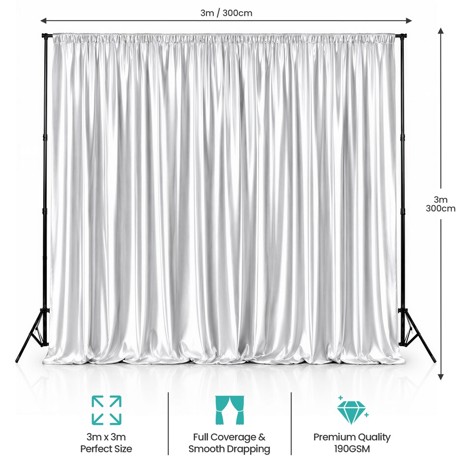 image 1 of Blackout Polyester Photography Backdrop for Studio Photo Shoot - 3x3m