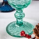 image 5 of Set of 4 Mix Match Embossed Palazzo Coloured Glass Wedding Decor Glassware Wine Goblets 350ml