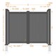 image 2 of Double Swing Gate 3500x2200mm - Aluminium - Vertical Solid Infill and Flat Top - Grey Grey