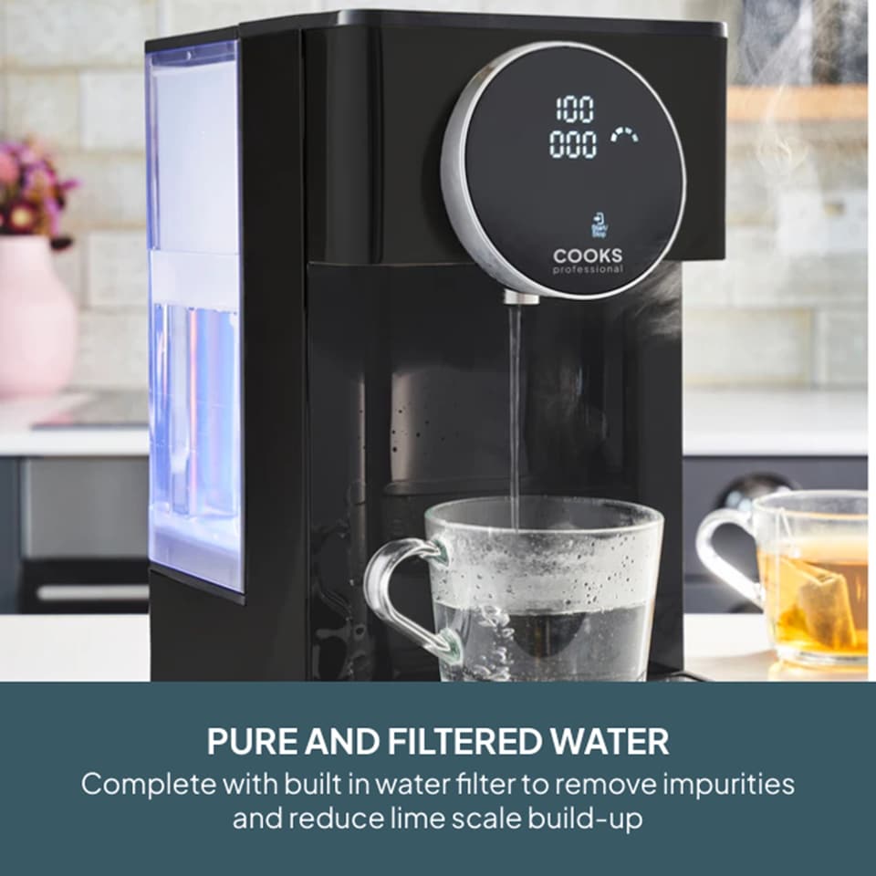 image 1 of Cooks Professional Digital Hot Water Dispenser 2600W with 4L Tank | Black | Black