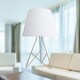 image 5 of First Choice Lighting Tripod Gold 42cm Table Lamp With White Fabric Shade Gold | White