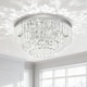 image 1 of HOMCOM Modern Crystallite Ceiling Light, Chandeliers, Pendant Lamp w 7 Lights, E14 Fittings for Living Room, Bedroom, Silver