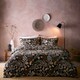 image 1 of Portfolio Home Jephson Botanical Soft Easy Care Bed Linen Bedding Duvet Cover Quilt Set With Pillow Case Black | Super King