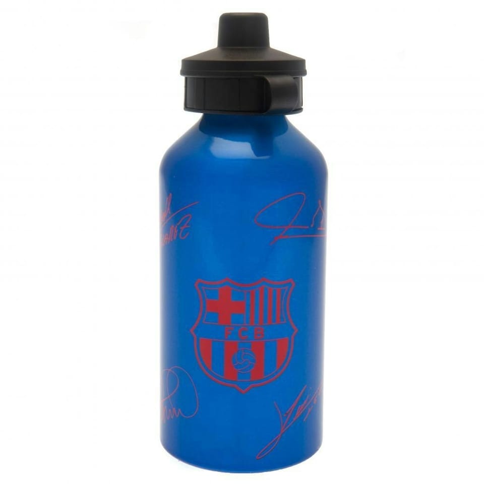 FC Barcelona Signature Aluminium Drinks Bottle - Blue/Red - One Size
