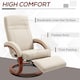 image 6 of HOMCOM Manual Recliner Swivel Reclining Chair with Footrest Armrests Beige