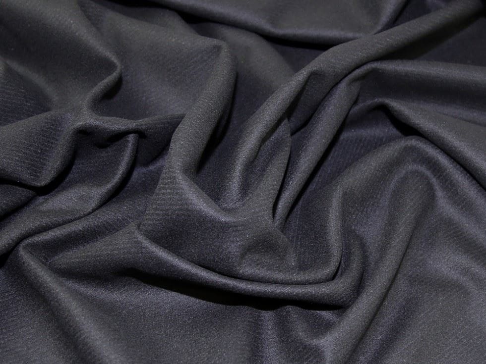 Black Wool Blend Coating Fabric for Dressmaking, 150cm / 59" Wide - per metre