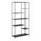 image 1 of Newcastle Asymmetrical Bookcase with 6 Shelves in Matt Black