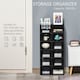 image 3 of HOMCOM Set of 2 CD Storage Units with Adjustable Shelves Black