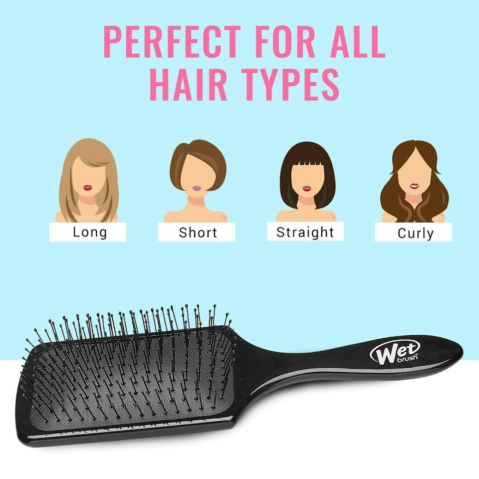 image 1 of WetBrush Paddle Detangler, Wide Surface, Purple, All Hair