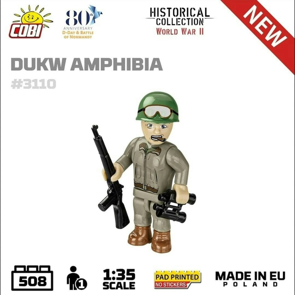 image 1 of DUKW Amphibia- COBI 3110 - 508 brick amphibious car