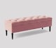 image 3 of Alyana 120cm Wide Tufted Rectangle Ottoman Storage Bench - Upholstery Velvet Shoe Bench with Turned Wooden Legs
