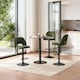 image 4 of SONARA Set of 3 Adjustable Velvet Upholstered Breakfast Bar Stools | Green