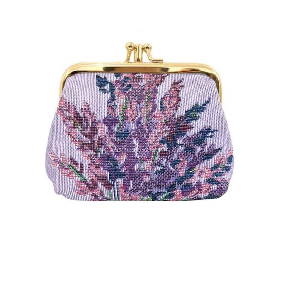 Signare Frame Coin Clasp Purse - Purple Lavender Purple