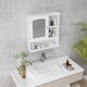 image 8 of kleankin Bathroom Cabinet, Wall Mount Storage Organizer with Mirror, Adjustable Shelf for Bathroom, Kitchen, Bedroom, White
