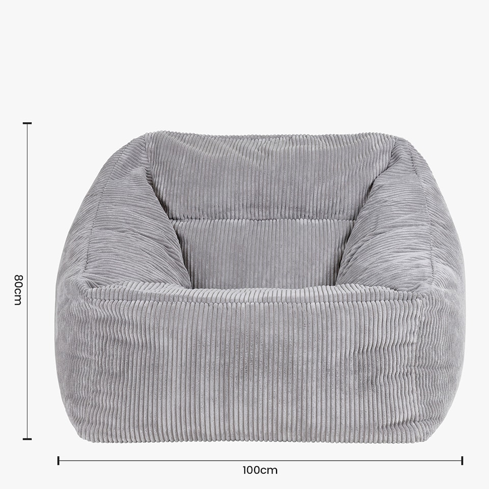image 1 of Natalia Large Beanbag Corduroy Light Grey | Grey | Grey | XL | 1