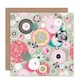 image 1 of Floral Pattern Decorative Pink Grey Circles Art Card