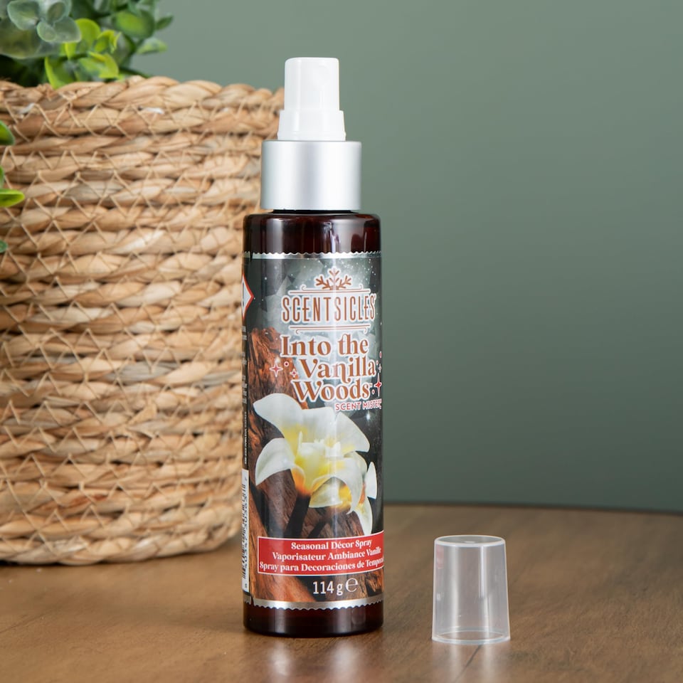 image 1 of 114ml Vanilla Woods Scentsicles Christmas Decoration Spray Mist