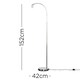 image 3 of ValueLights Modern Designer Style Polished Chrome Curved Stem Floor Lamp Base