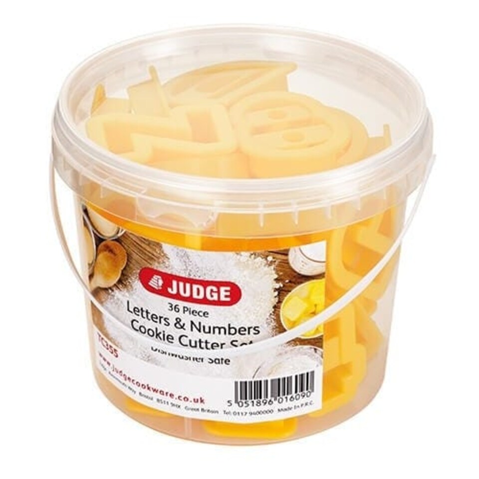 image 1 of Judge Coloured Letters & Numbers Cutters (Set Of 36)