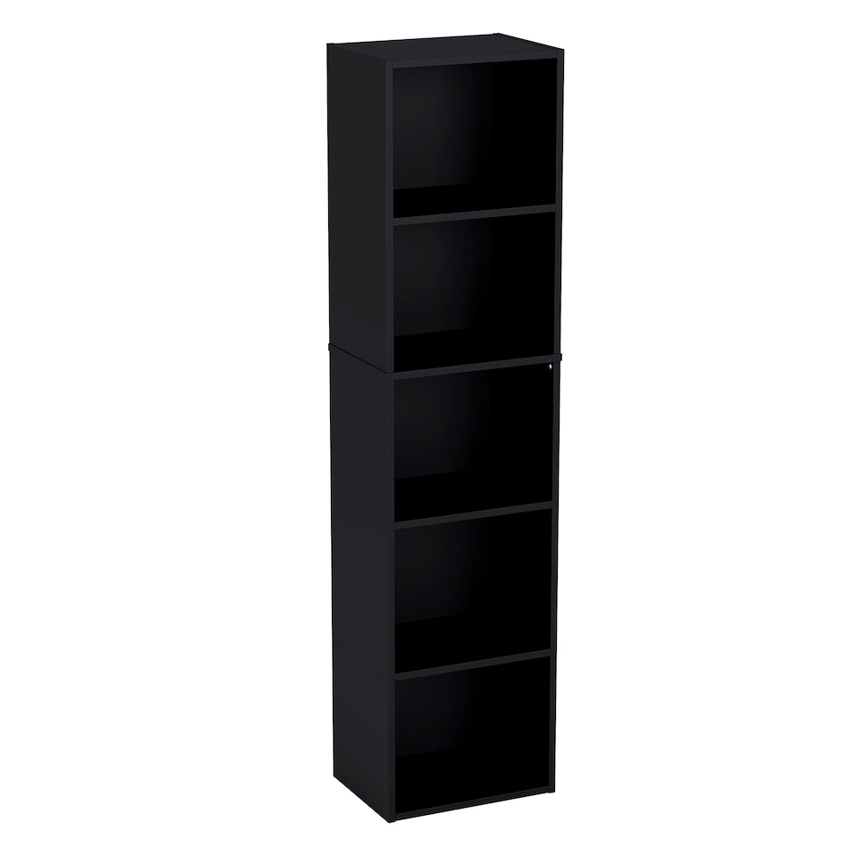 image 1 of Vida Designs Oxford 5 Tier Cube Bookcase Display Storage, Black