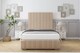 image 1 of Sloomy Langston Pebble Plush Deep-Sided Bed Frame With 50" Upholstered Headboard 4' Small Double