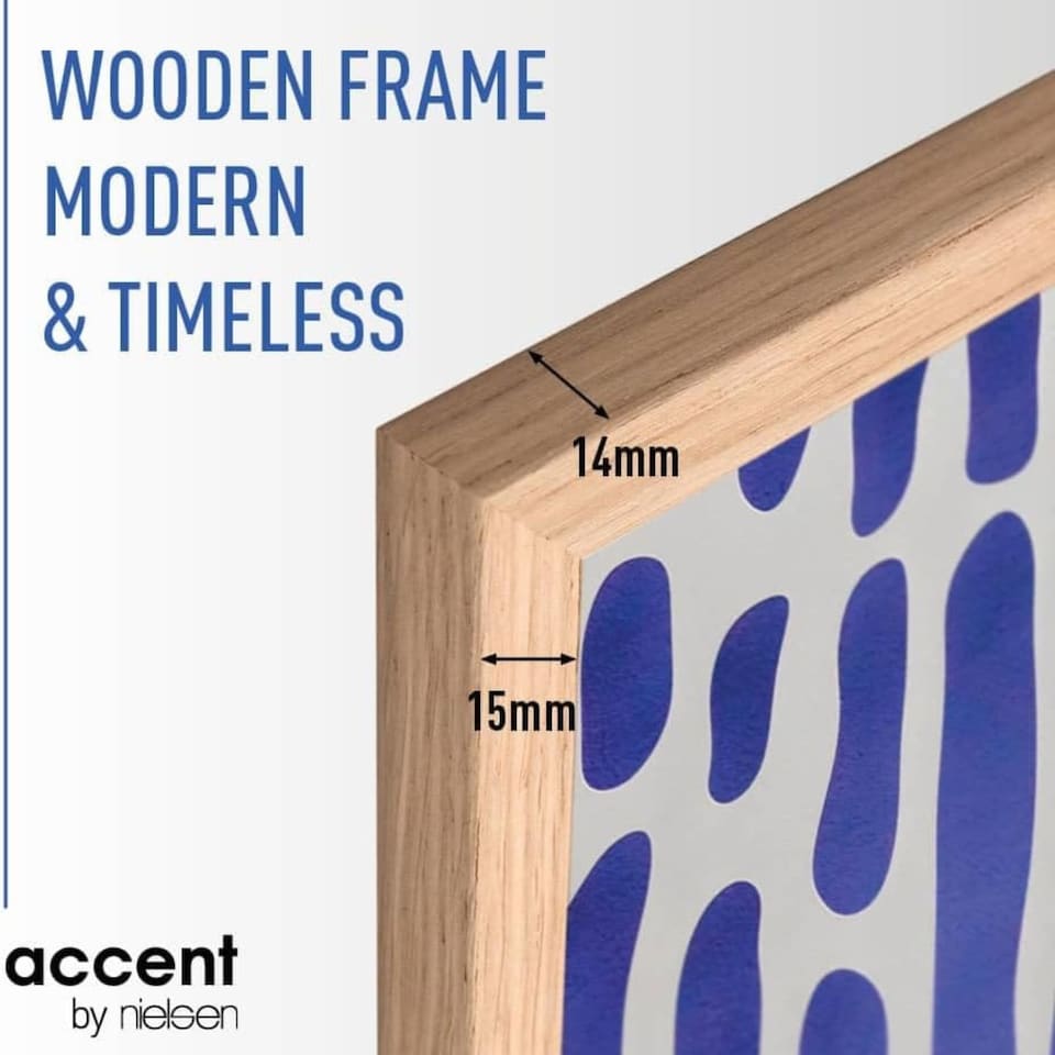 image 1 of Accent by Nielsen Scandic Wooden Picture Frame - Real Glass - Oak Finish - 30cm x 40cm