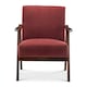 image 3 of Fabric Cotton Burgundy Selma Accent Chair