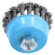 image 3 of Twist Knot Wire Wheel Cup Brush 3" for 4-1/2" Angle Grinder 10 Pack TE243