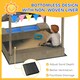 image 4 of Outsunny Sand Pit with Canopy, Blackboard, Toys, Sink, Seats, Flags for Kids